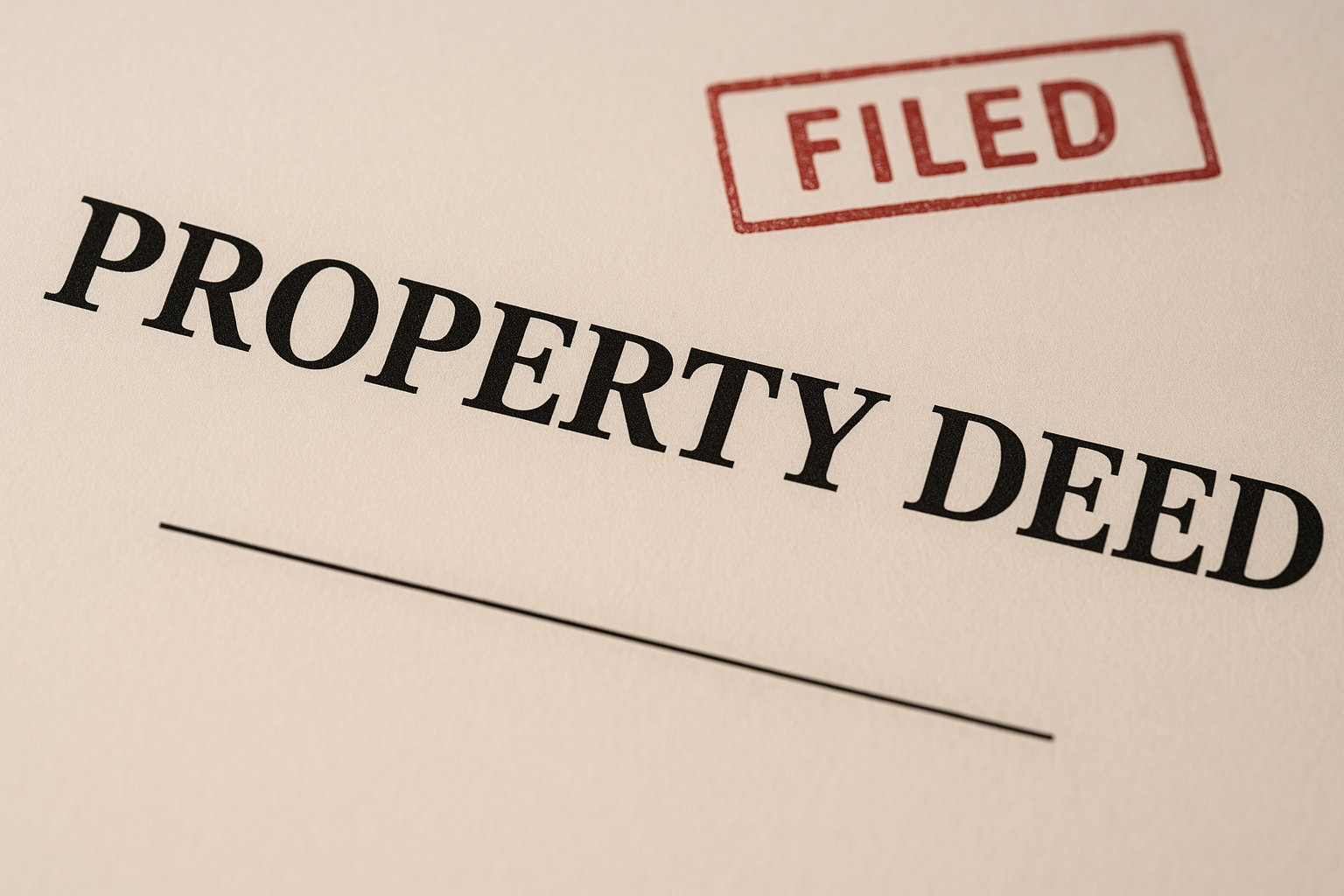 Legal document stamped “Property Deed”